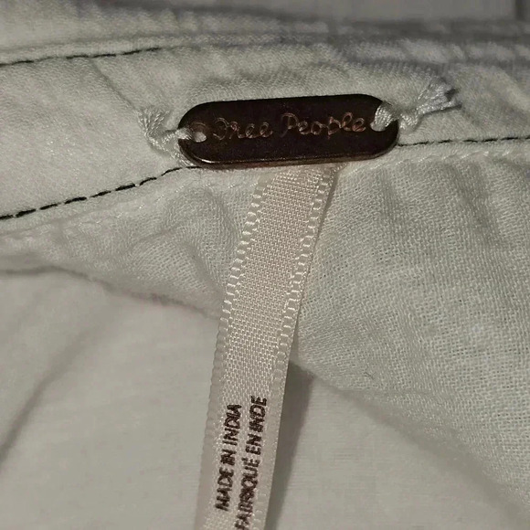 Free People Teddy Tux Tunic Top w Pockets White SZ S Coquette Coastalgrandma - Picture 8 of 14